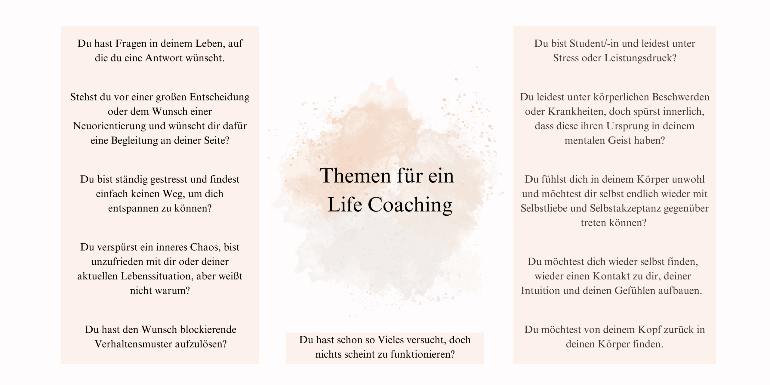 Themen für ein Life Coaching